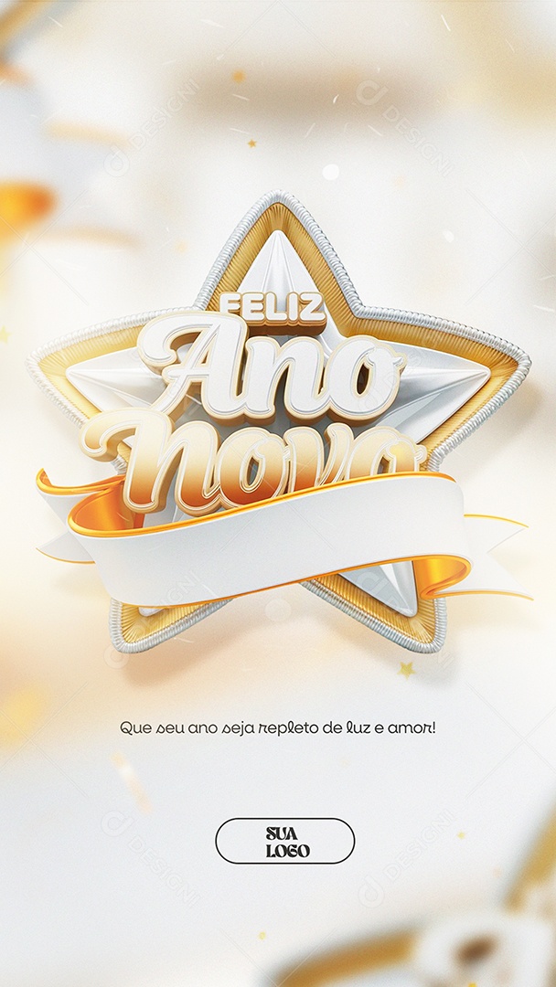 Story Feliz Ano Novo Amor Social Media PSD Editável