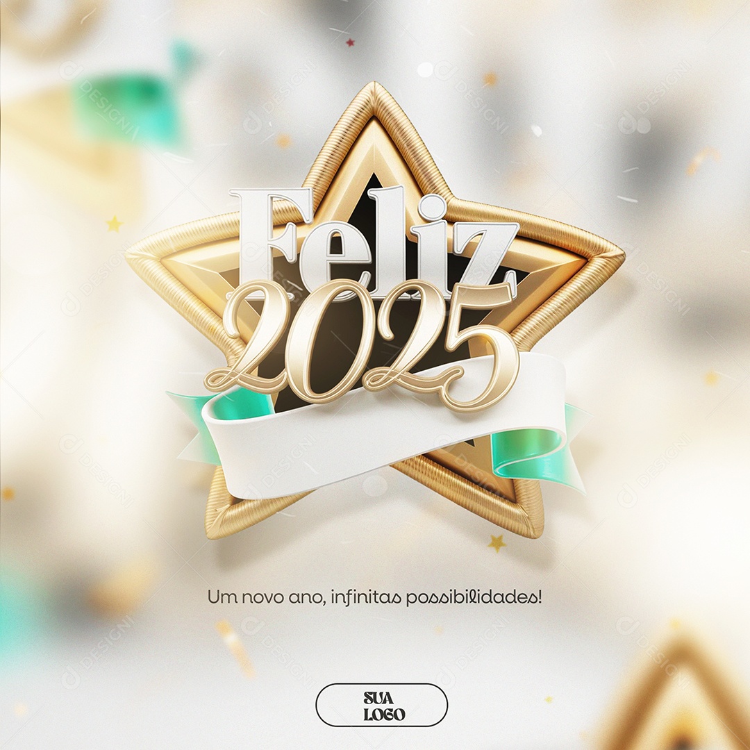 Feliz Ano Novo Infinita Possibilidades Social Media PSD Editável