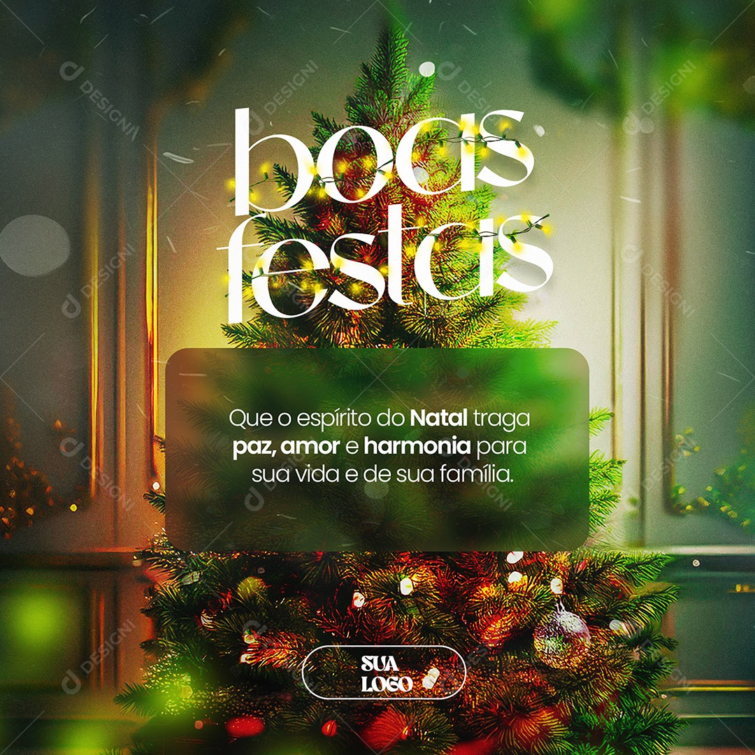 Feliz Natal 25 de Dezembro Boas Festas Social Media PSD Editável