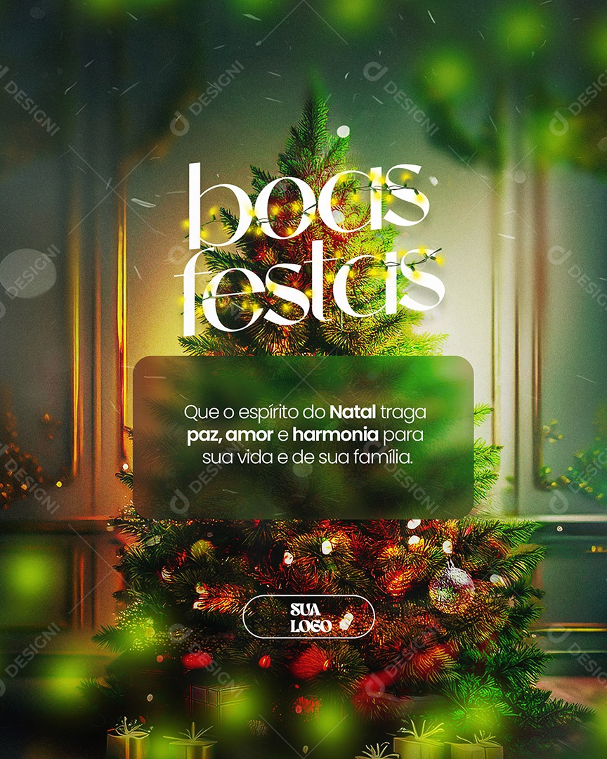 Feliz Natal 25 de Dezembro Boas Festas Social Media PSD Editável