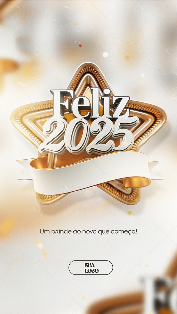 Happy story 2025 New Year Social Media PSD Editable