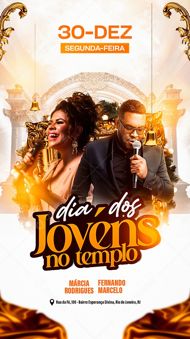 Story Flyer Gospel Dia dos Jovens no Tempo Social Media PSD Editável