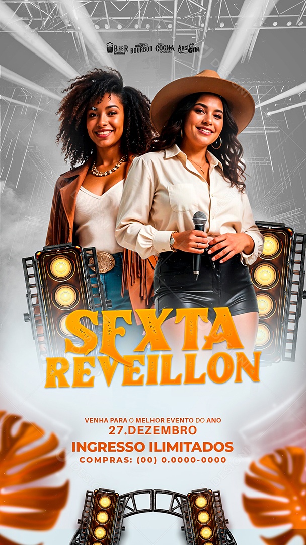 Story Flyer Sexta Réveillon Social Media PSD Editável