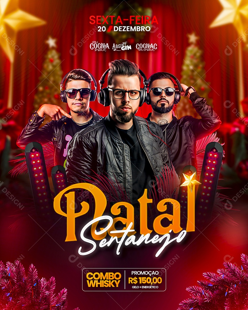 Flyer Natal Sertanejo Social Media PSD Editável