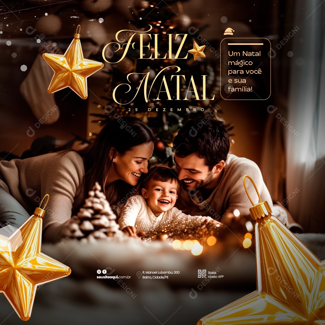 Merry Christmas 25 December Good Social Media PSD parties Editable