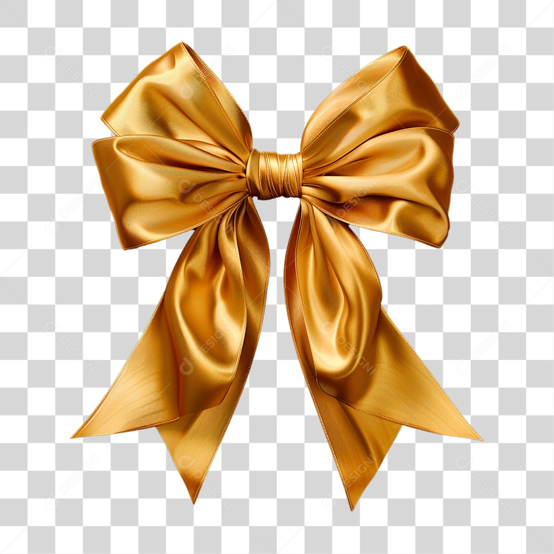 Laço Dourado PNG Transparente