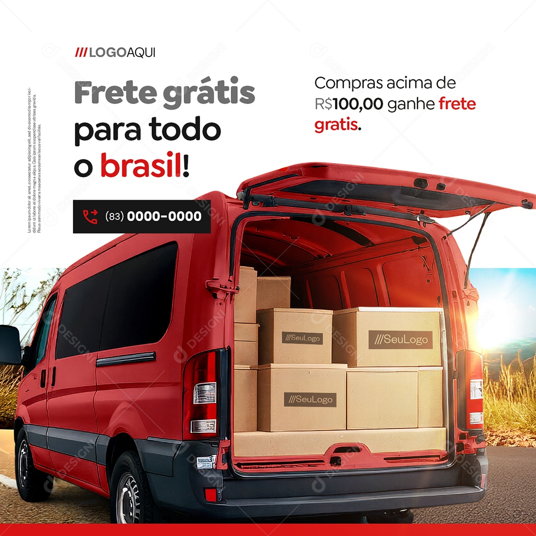 Bicicletaria Bicicleta Frete Grátis Social  Media PSD Editável