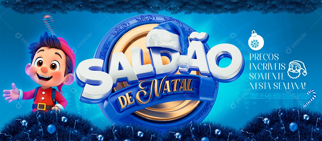 Banner Saldão de Natal Social Media PSD Editável