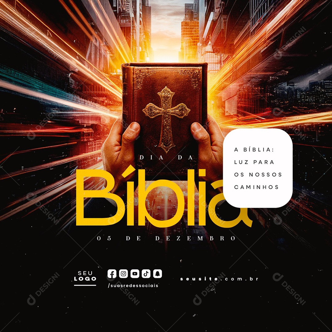Dia da Bíblia 05 de Dezembro Social Media PSD Editável