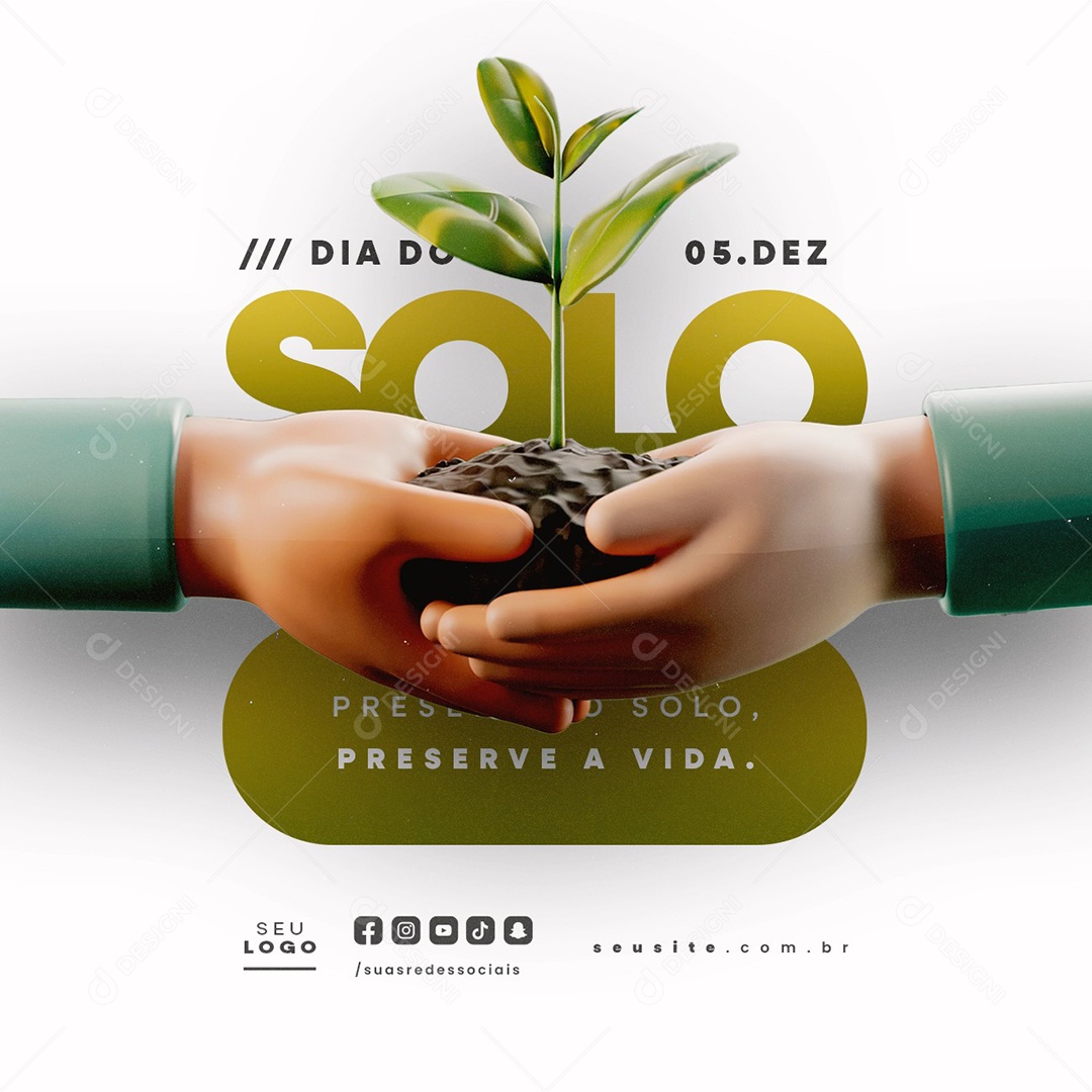 Dia Mundial do Solo 05 de Dezembro Social Media PSD Editável