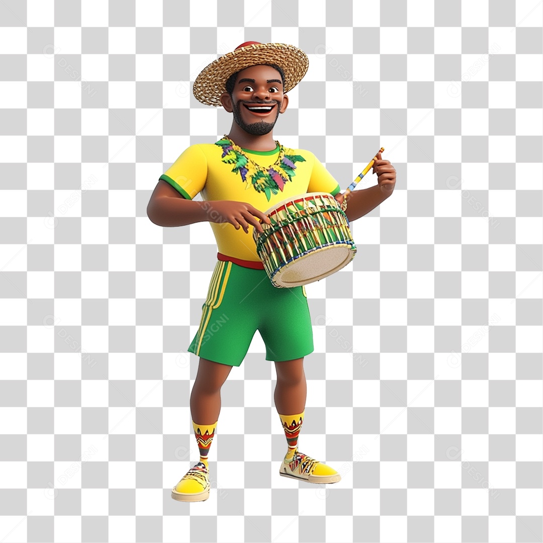 Personagem Homem Dança de Carnaval Samba PNG Transparente