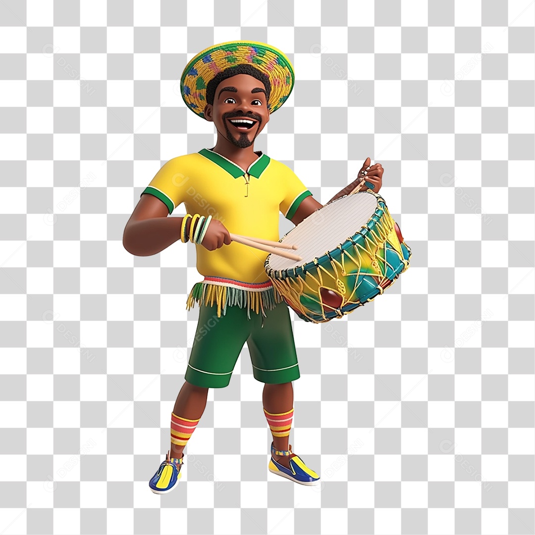 Personagem Homem Dança de Carnaval Samba PNG Transparente