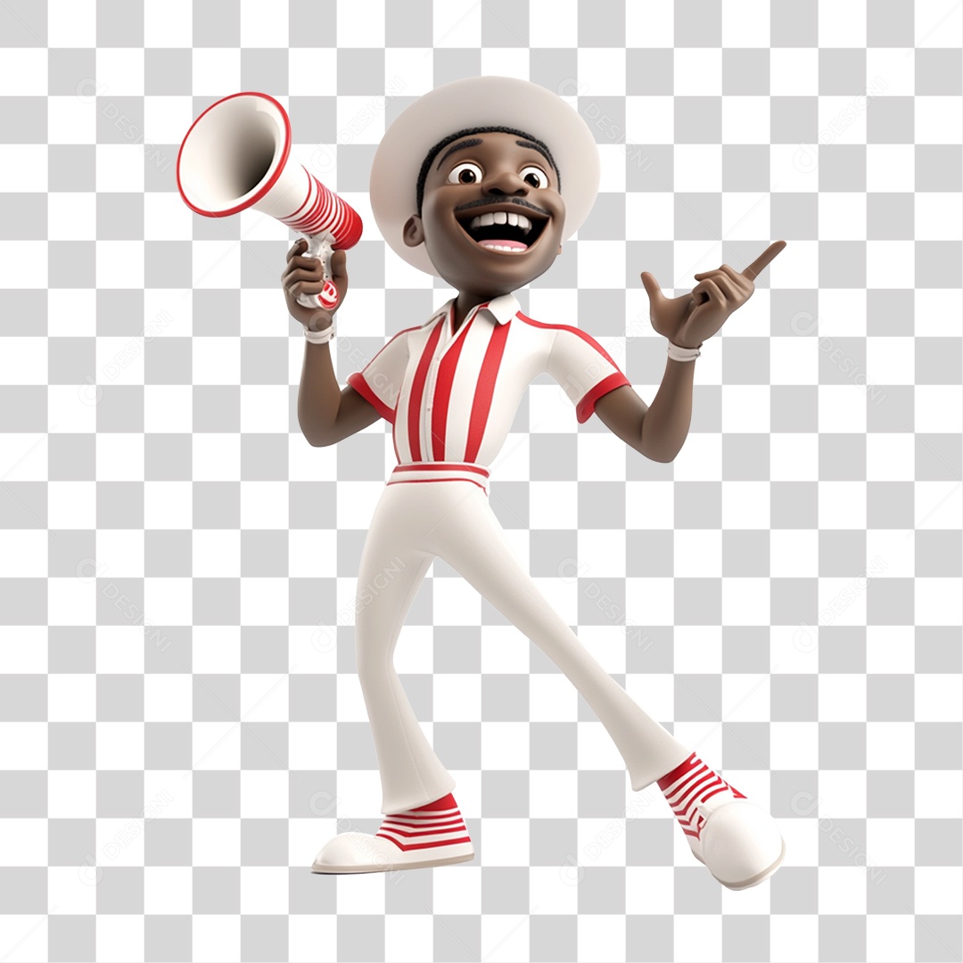 Personagem Homem Dança de Carnaval Samba PNG Transparente