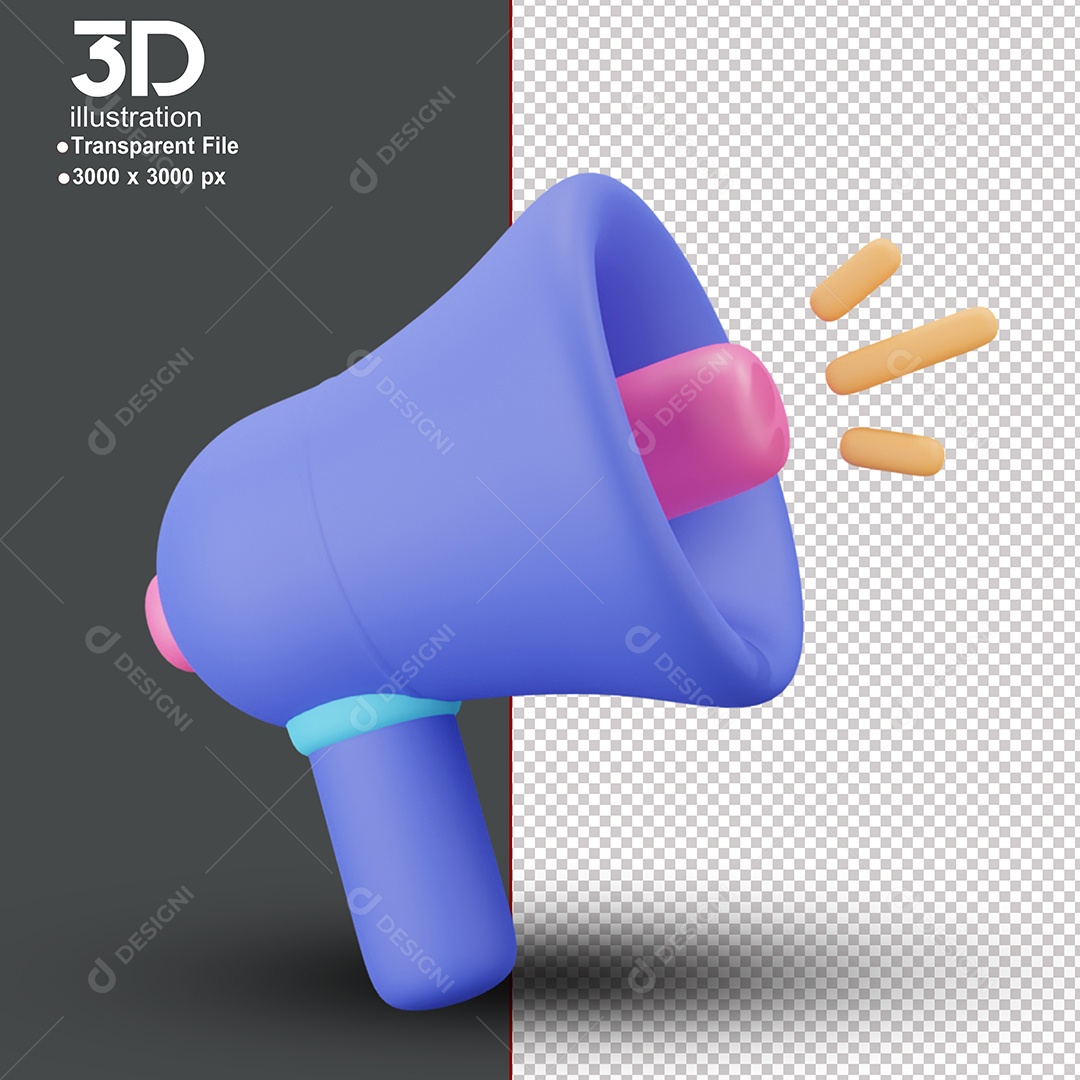 Alto Falante Roxo Elemento 3D Para Composição PSD