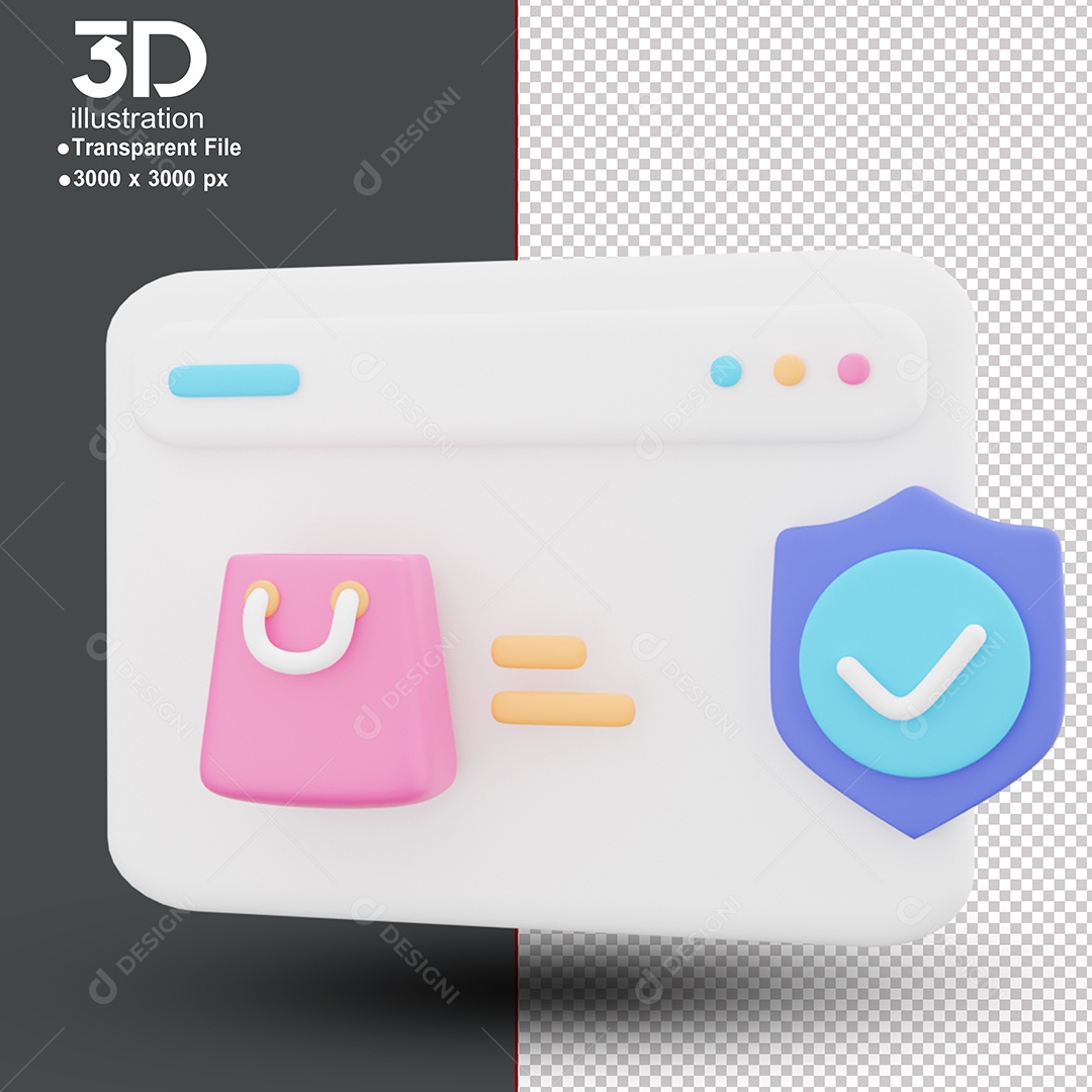 Loja Virtual Elemento 3D Para Composição PSD