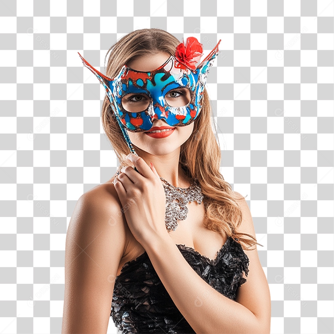 Mulher Fantasia de Carnaval Roupa Colorida PNG Transparente