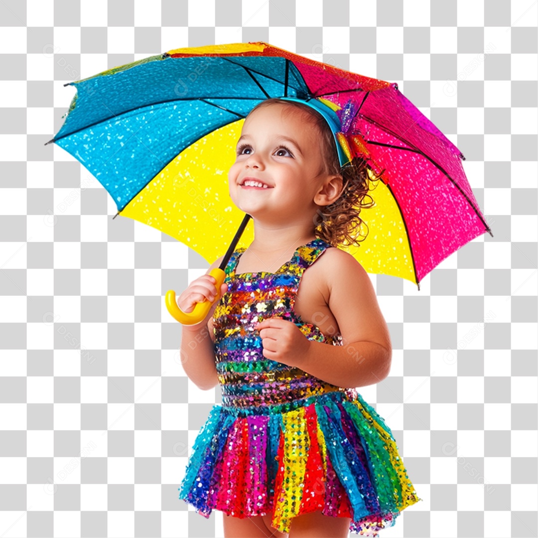 Criança Fantasia de Carnaval Roupa Colorida PNG Transparente