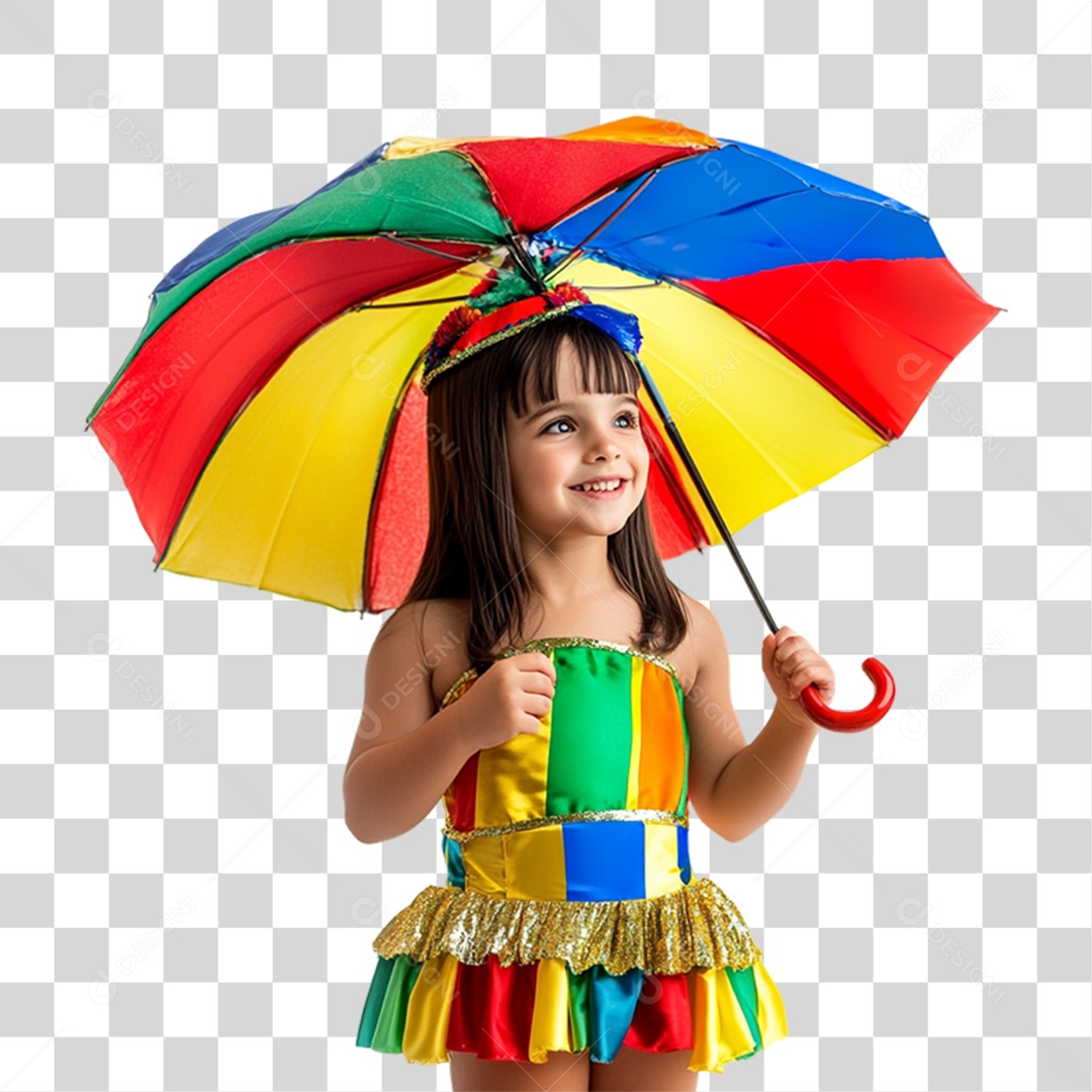 Criança Fantasia de Carnaval Roupa Colorida PNG Transparente