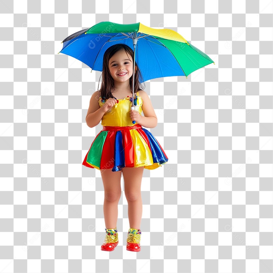 Criança Fantasia de Carnaval Roupa Colorida PNG Transparente