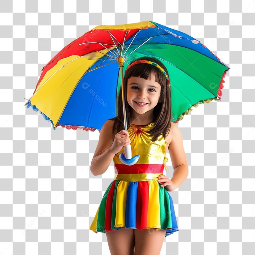Criança Fantasia de Carnaval Roupa Colorida PNG Transparente