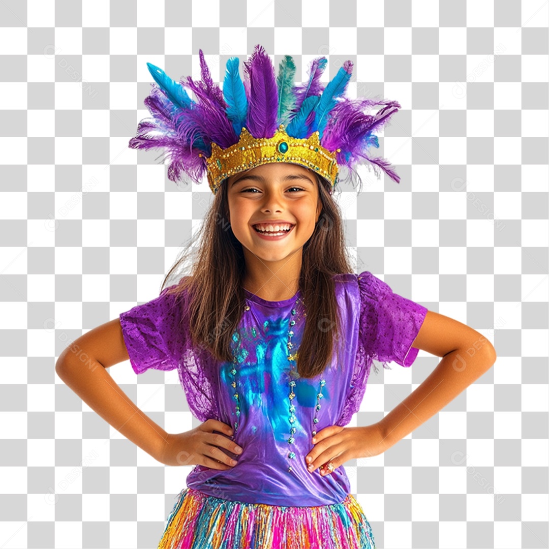 Criança Fantasia de Carnaval Roupa Colorida PNG Transparente