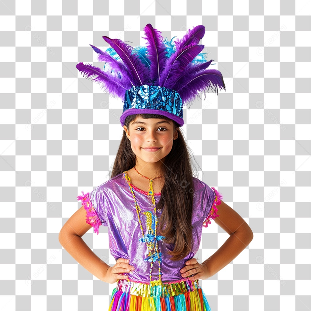 Criança Fantasia de Carnaval Roupa Colorida PNG Transparente