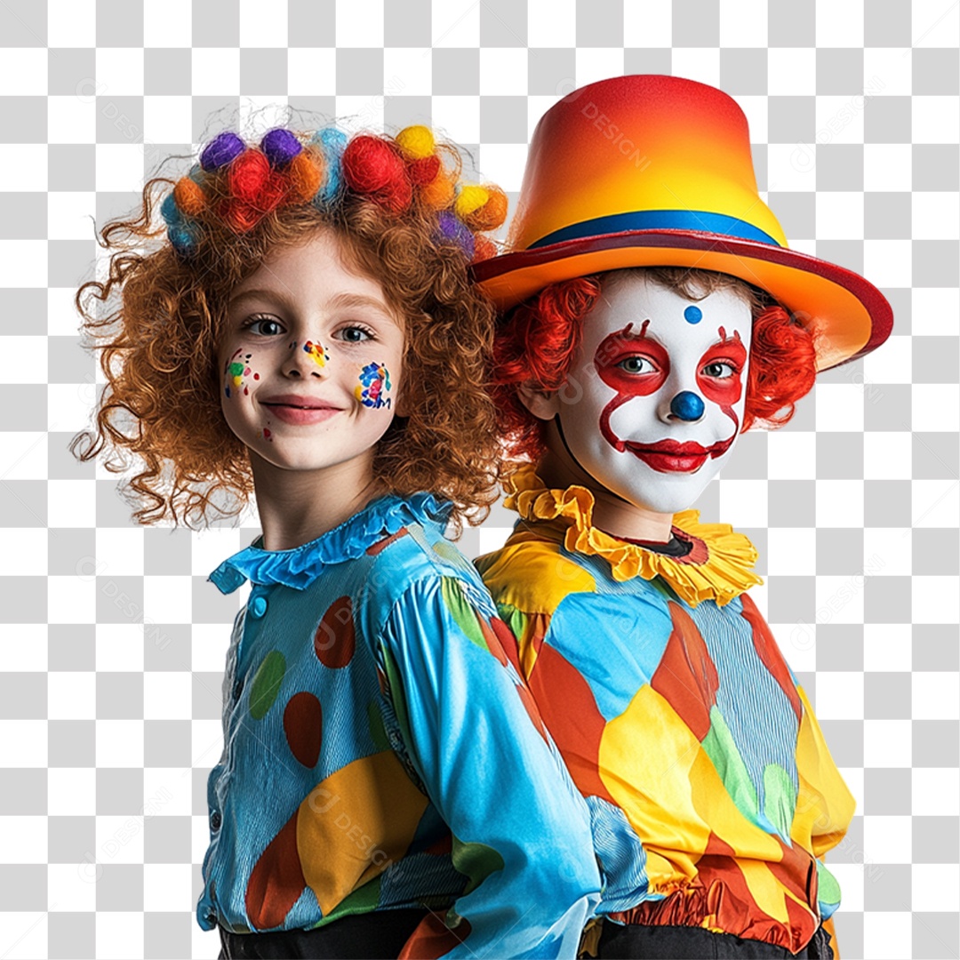 Crianças Fantasia de Carnaval Roupa Colorida PNG Transparente