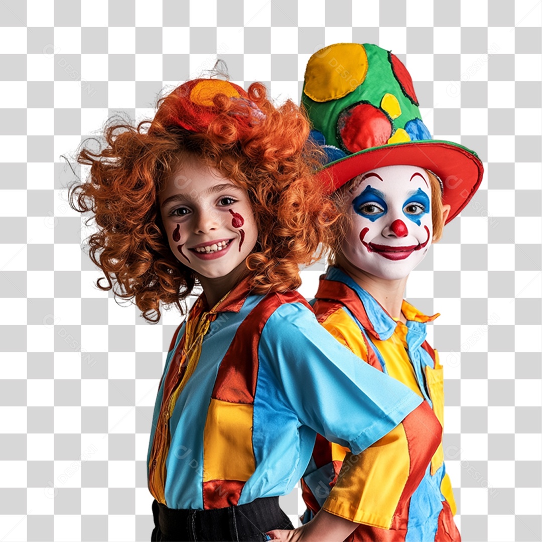 Crianças Fantasia de Carnaval Roupa Colorida PNG Transparente