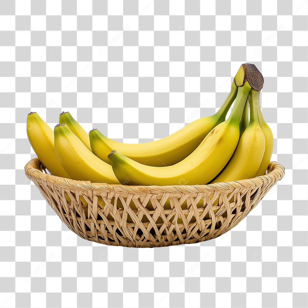 Cesta de Banana PNG Transparente