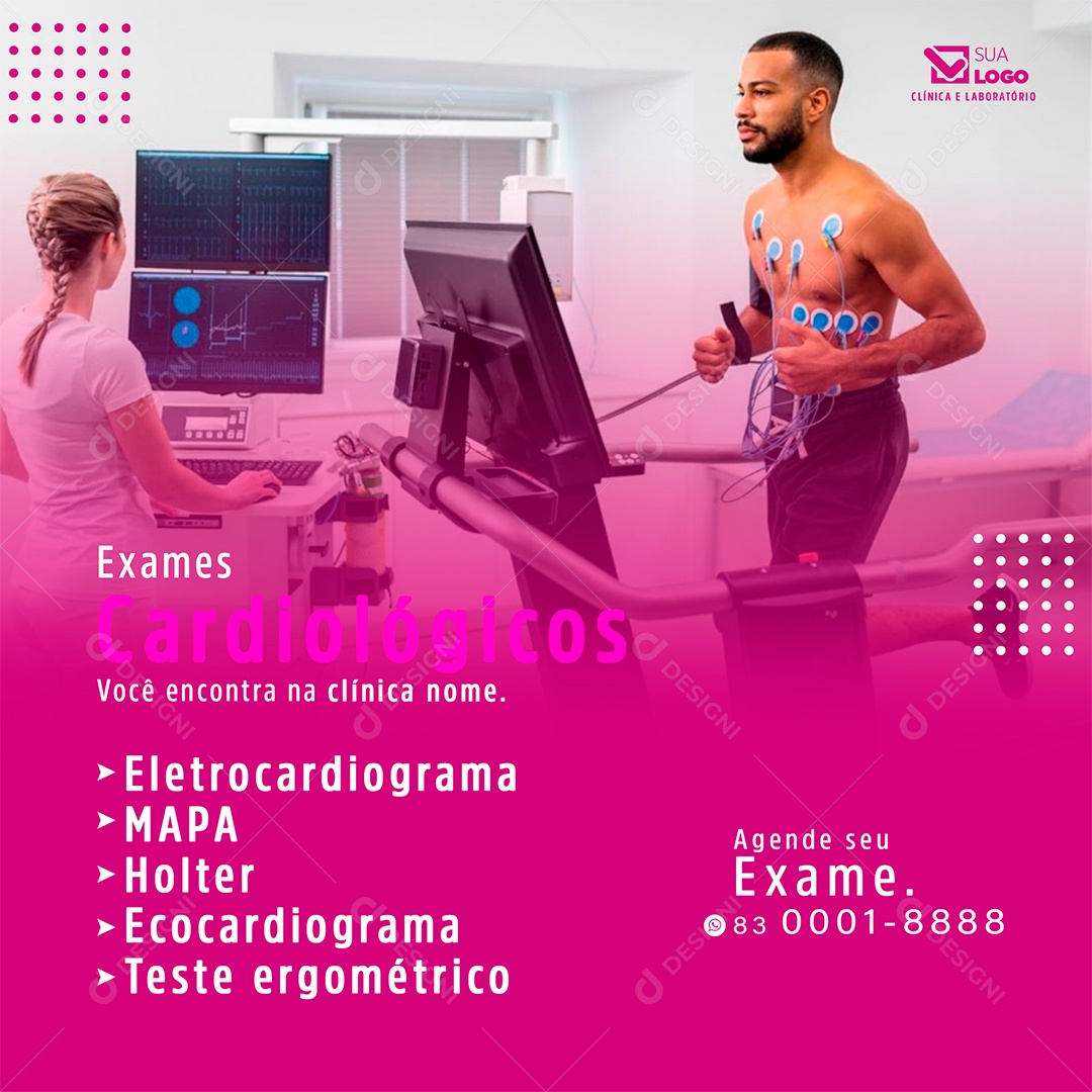 Examnes Cardiológico Social Media PSD Editável