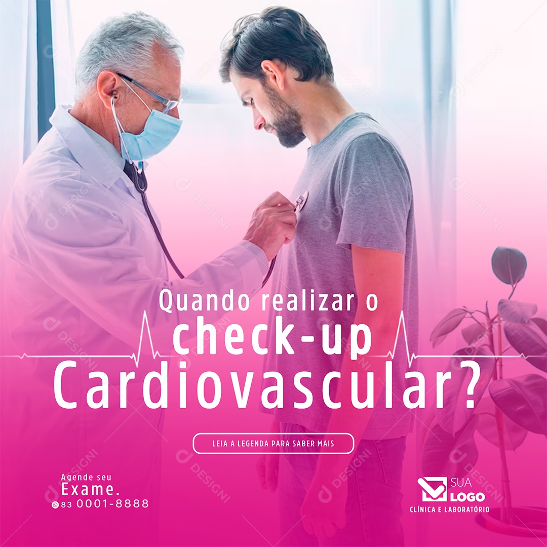Check-up Cardiovascular Social Media PSD Editável
