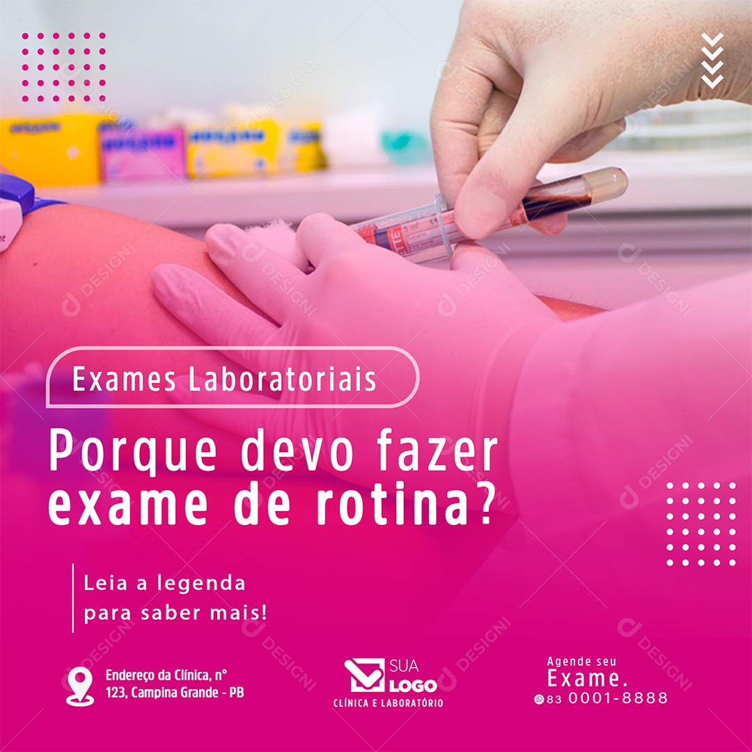 Porque Devo Fazer Exame De Rotina Social Media PSD Editável