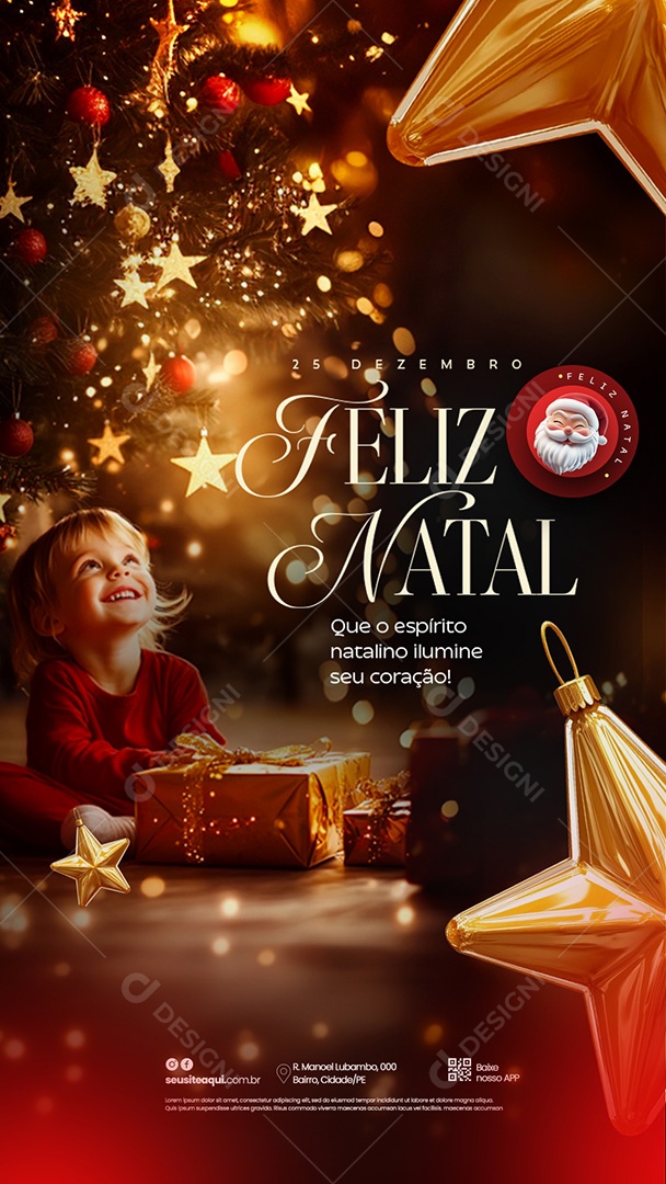 Merry Christmas 25 December Social Media PSD Editable