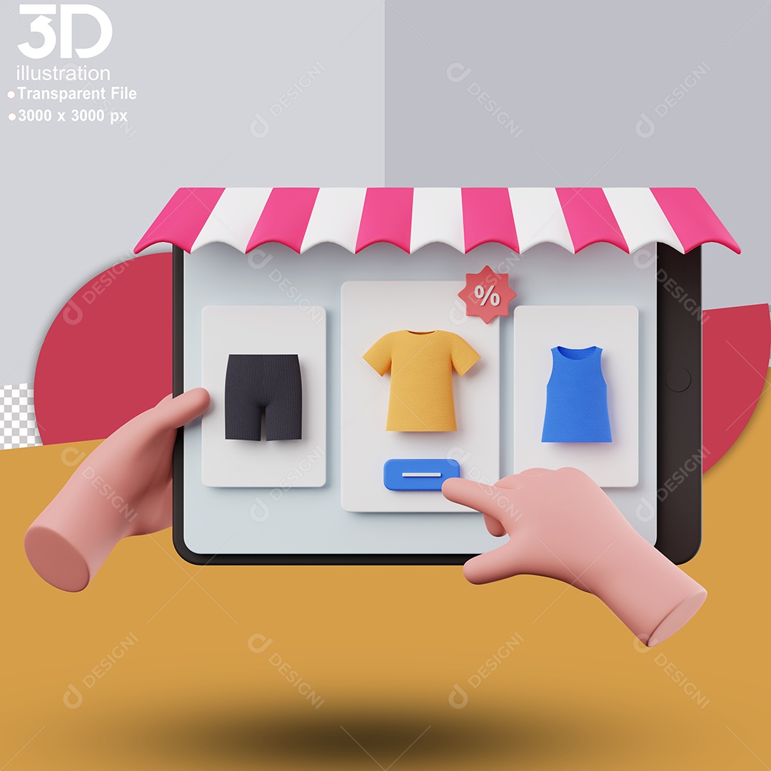 Mãos Fazendo Compras Elemento 3D Para Composição PSD
