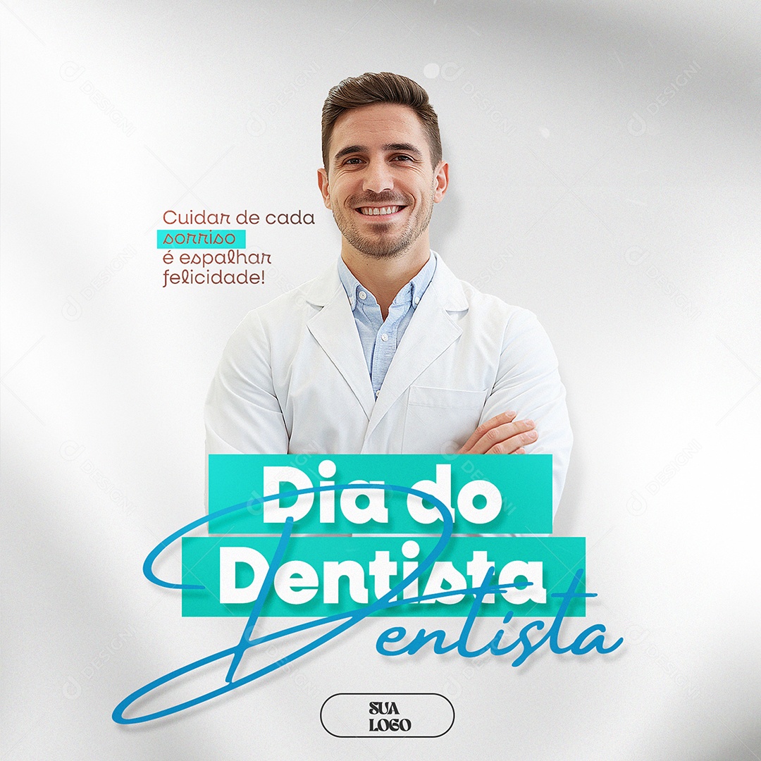Dia do Dentista 25 de Outubro Parabéns Social Media PSD Editável