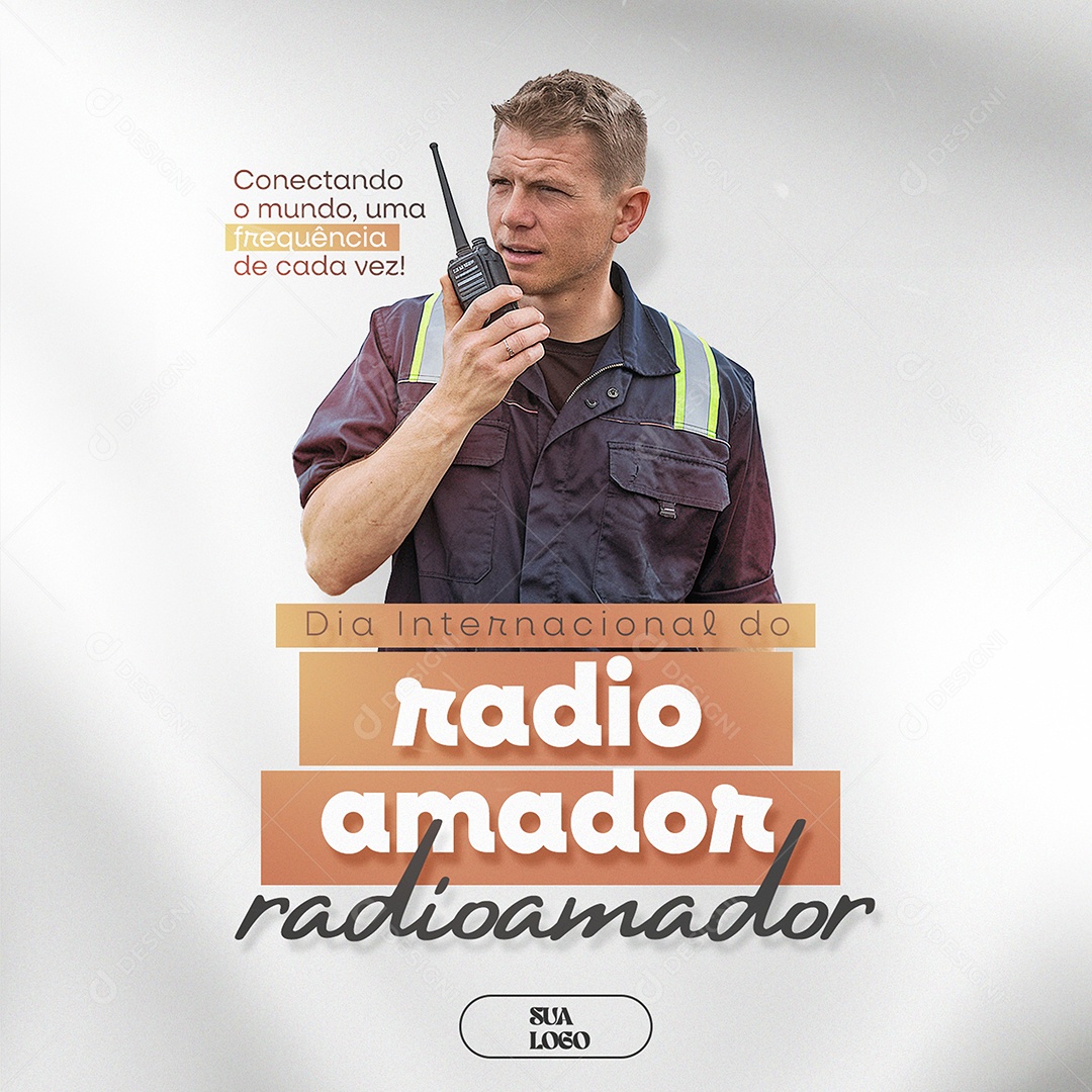 Dia Internacional do Radioamador Social Media PSD Editável