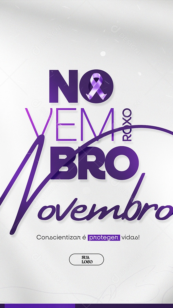 Story Novembro Roxo Social Media PSD Editável