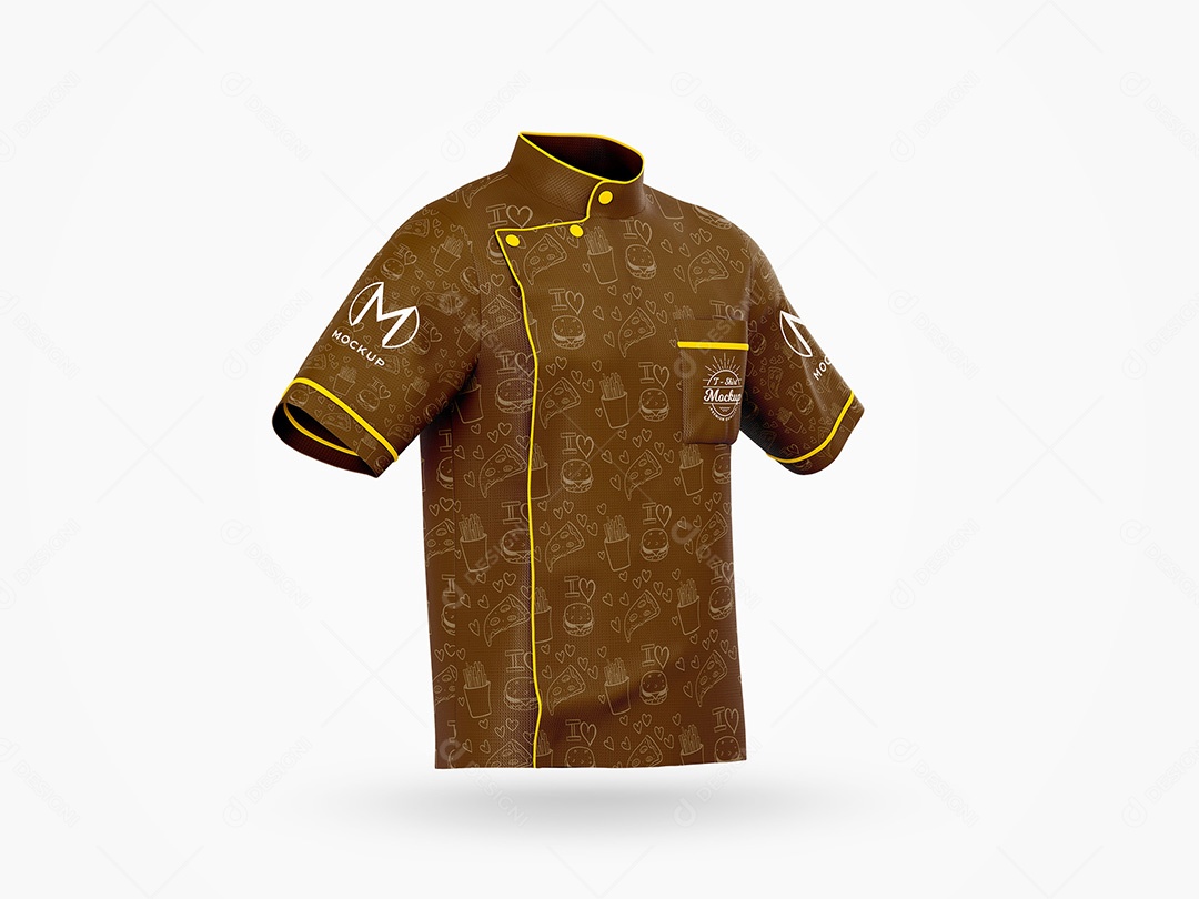 Uniforme de Chef de Cozinha Mockup PSD Editável