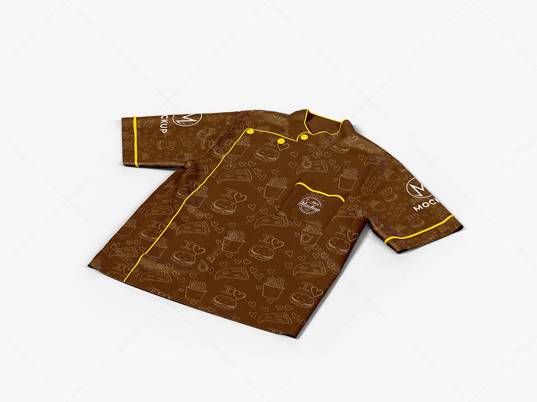 Uniforme de Chef de Cozinha Mockup PSD Editável