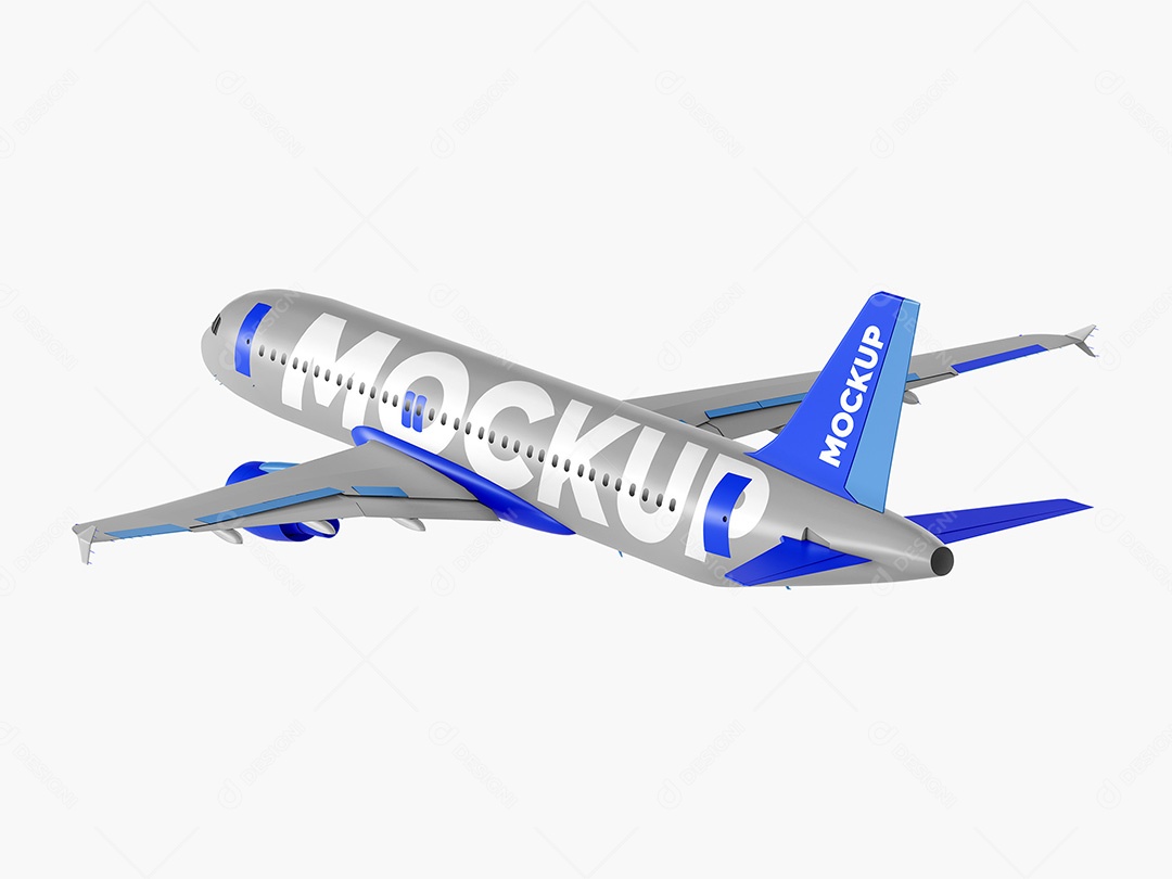 Avião Mockup PSD Editável