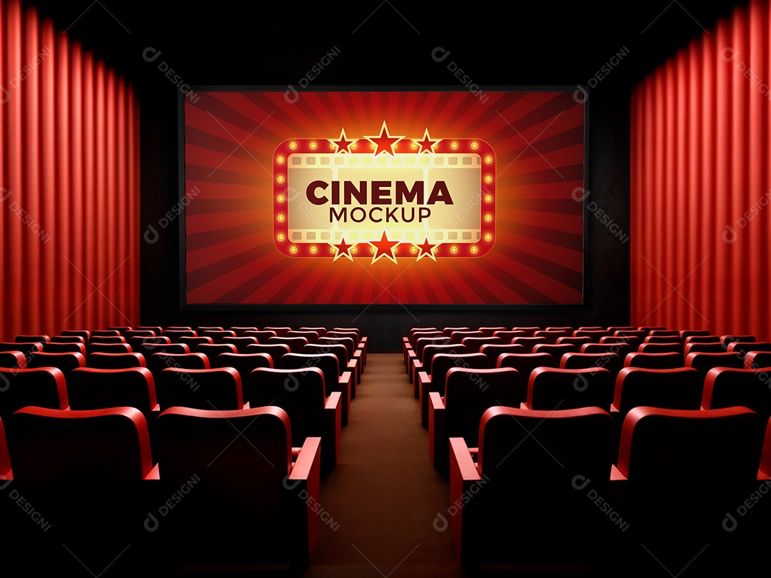 Cinema Mockup PSD Editável