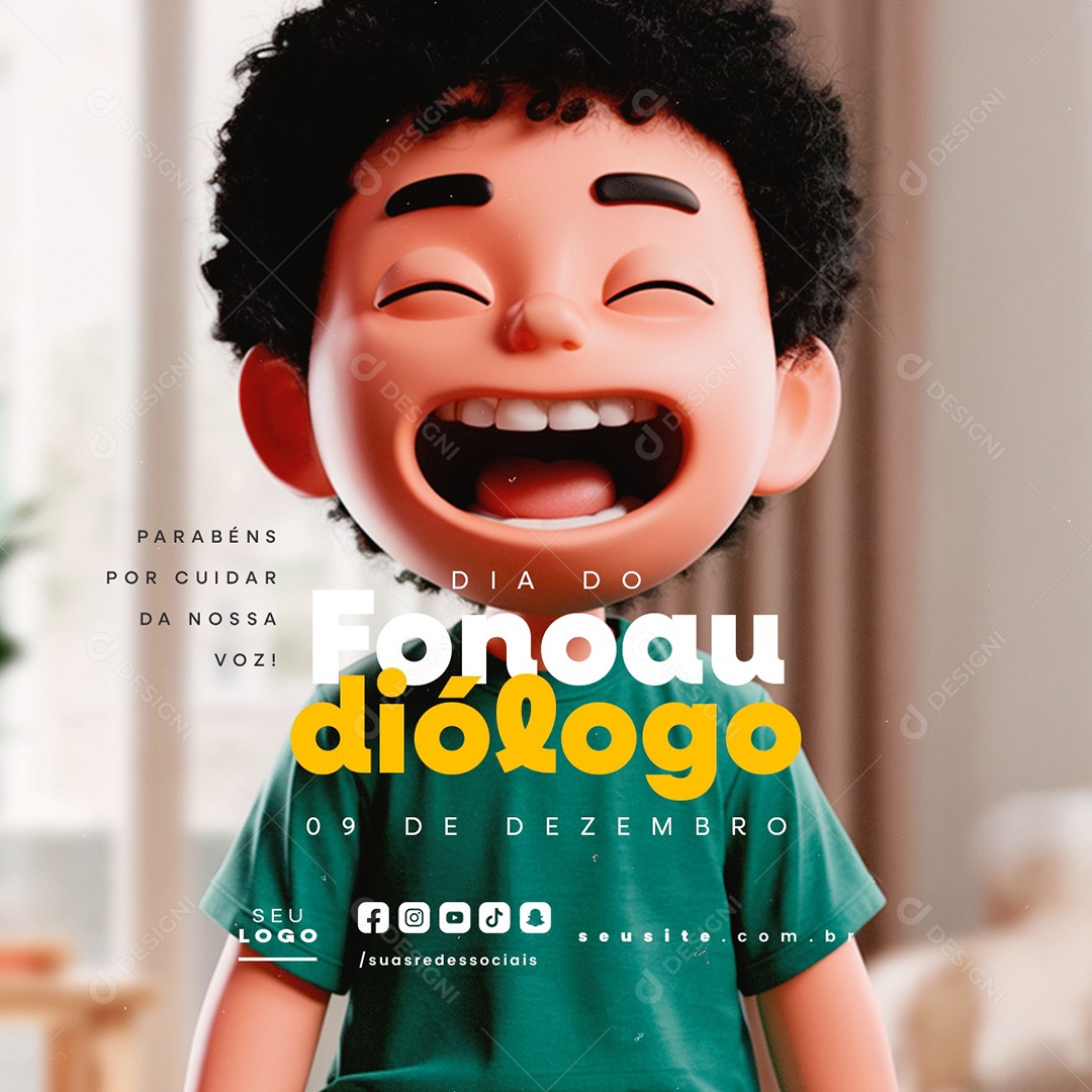 Dia do Fonoaudiólogo 09 de Dezembro Social Media PSD Editável