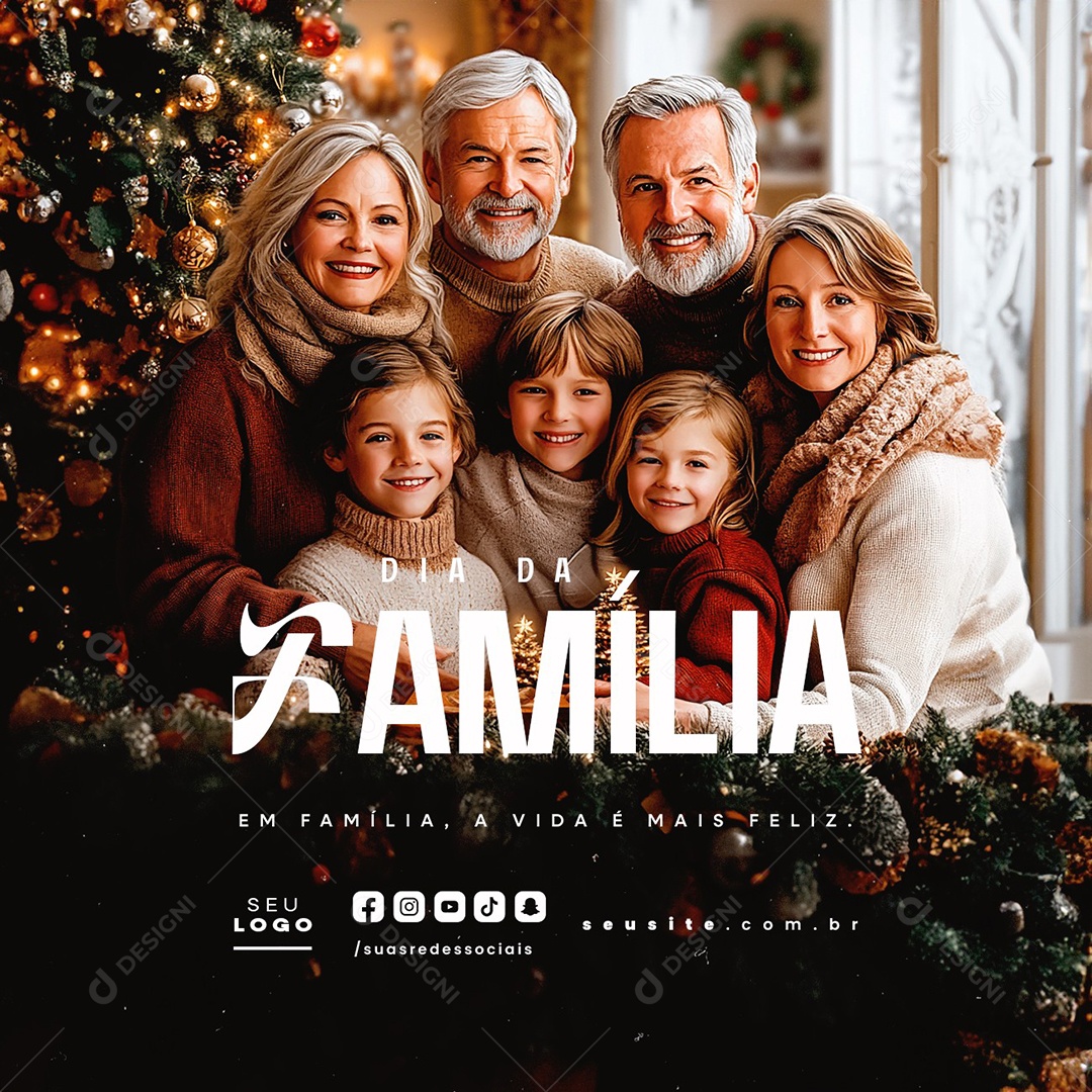 Social Media Dia da Família 08 de Dezembro PSD Editável