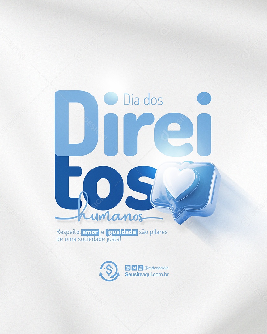 Dia Internacional dos Direitos Humanos 10 Dezembro Social Media PSD Editável