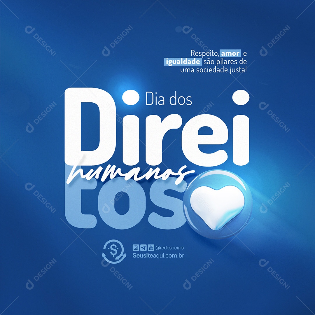 Dia Internacional dos Direitos Humanos 10 Dezembro Social Media PSD Editável