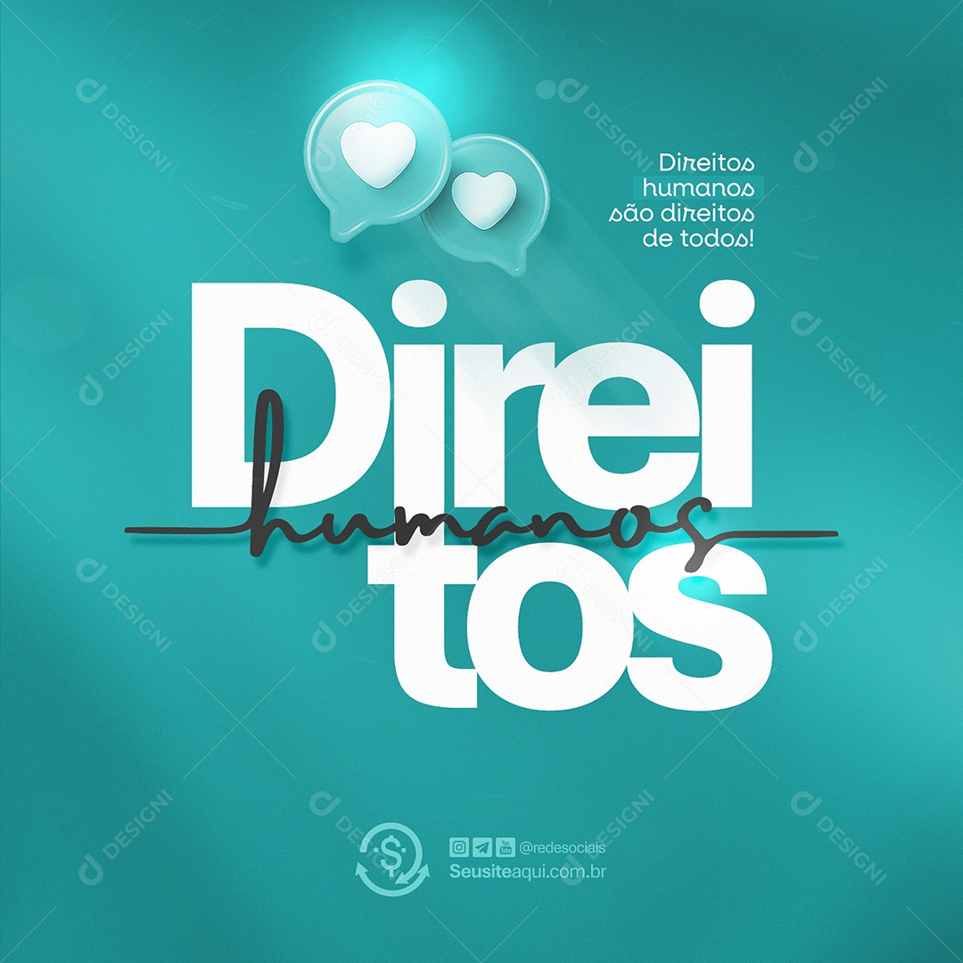 Dia Internacional dos Direitos Humanos 10 Dezembro Social Media PSD Editável