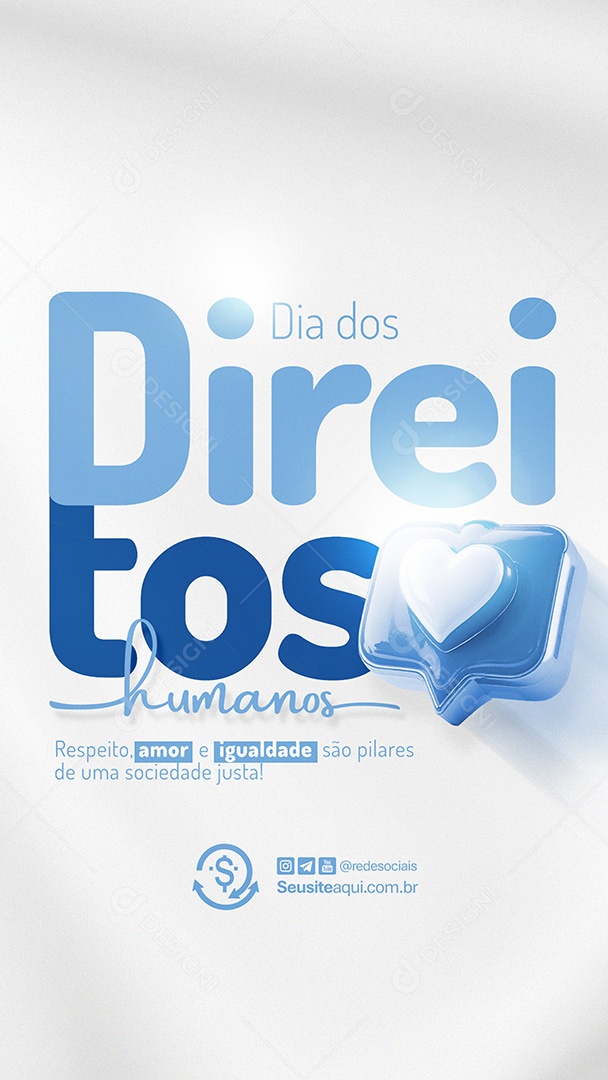 Story Dia Internacional dos Direitos Humanos 10 Dezembro Social Media PSD Editável