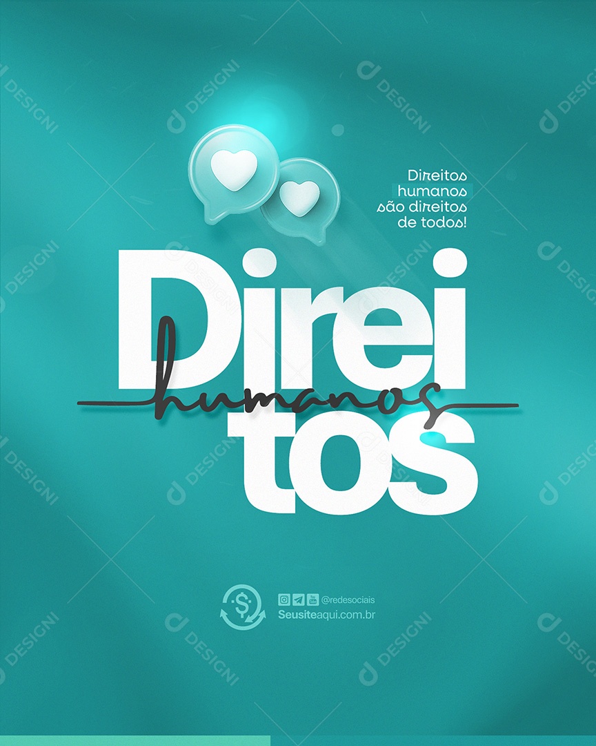 Dia Internacional dos Direitos Humanos 10 Dezembro Social Media PSD Editável