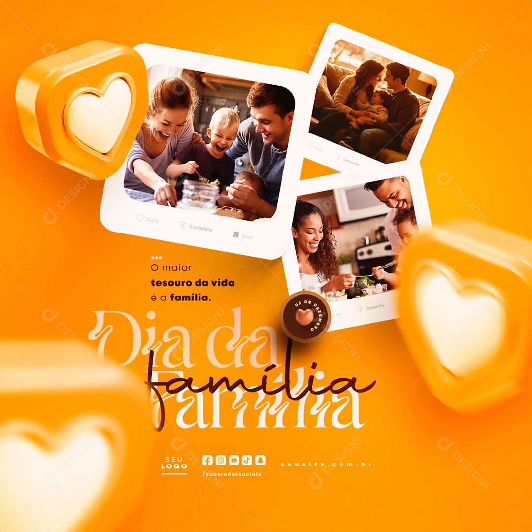 Dia da Família 08 de Dezembro Social Media PSD Editável