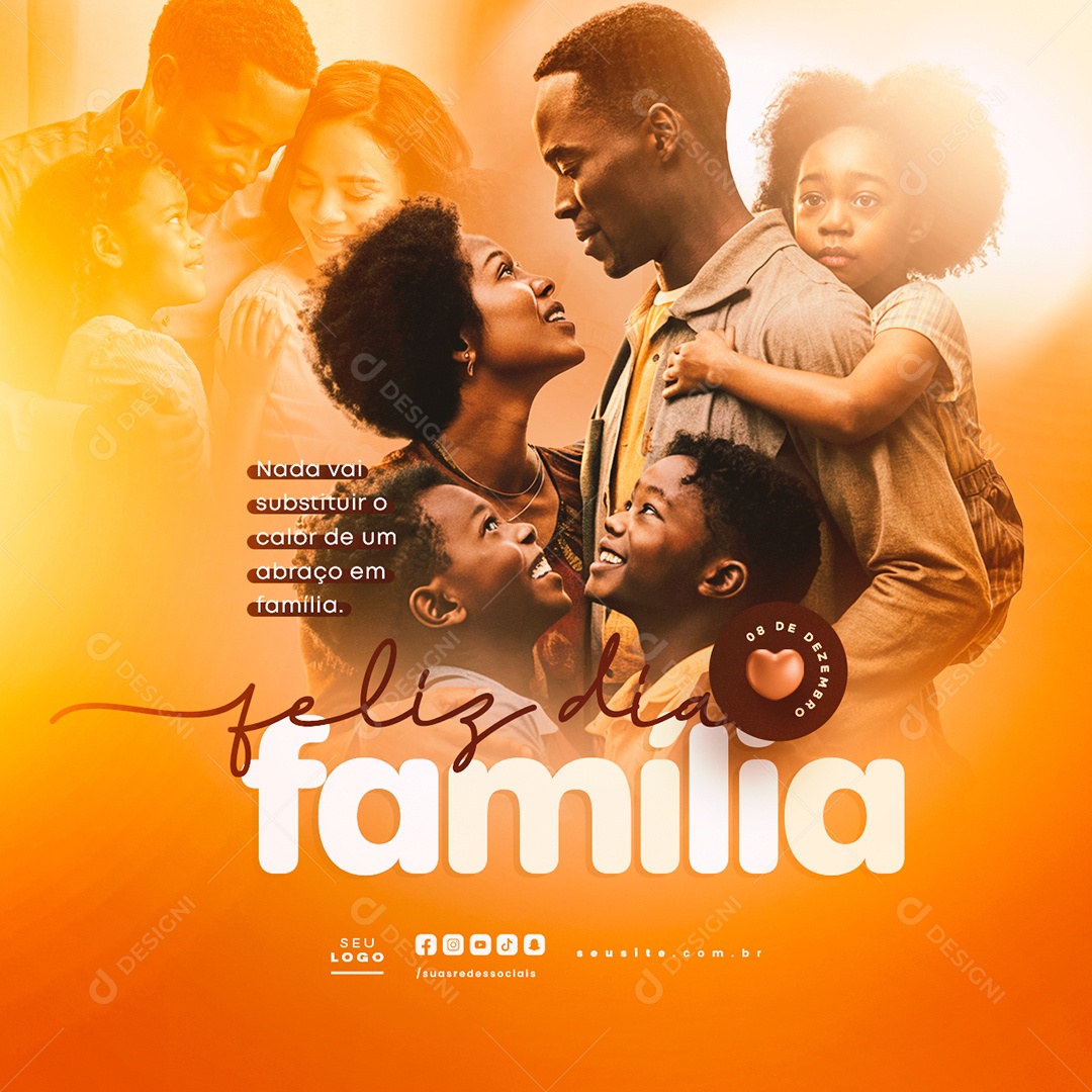 Feliz Dia da Família 08 de Dezembro Social Media PSD Editável